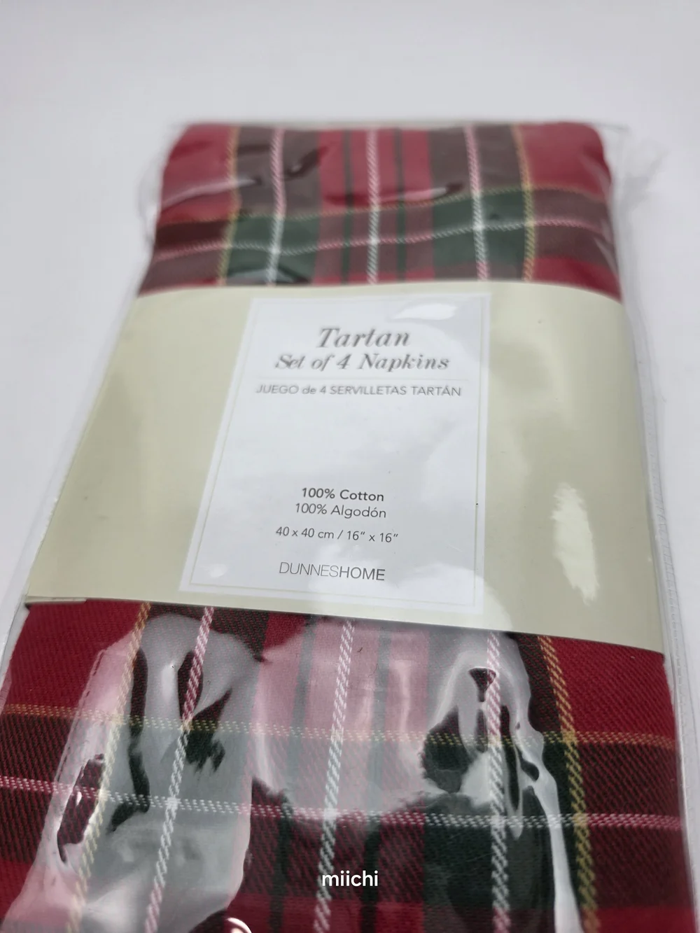 Tartan Cotton Napkins - Red Plaid Set of 4